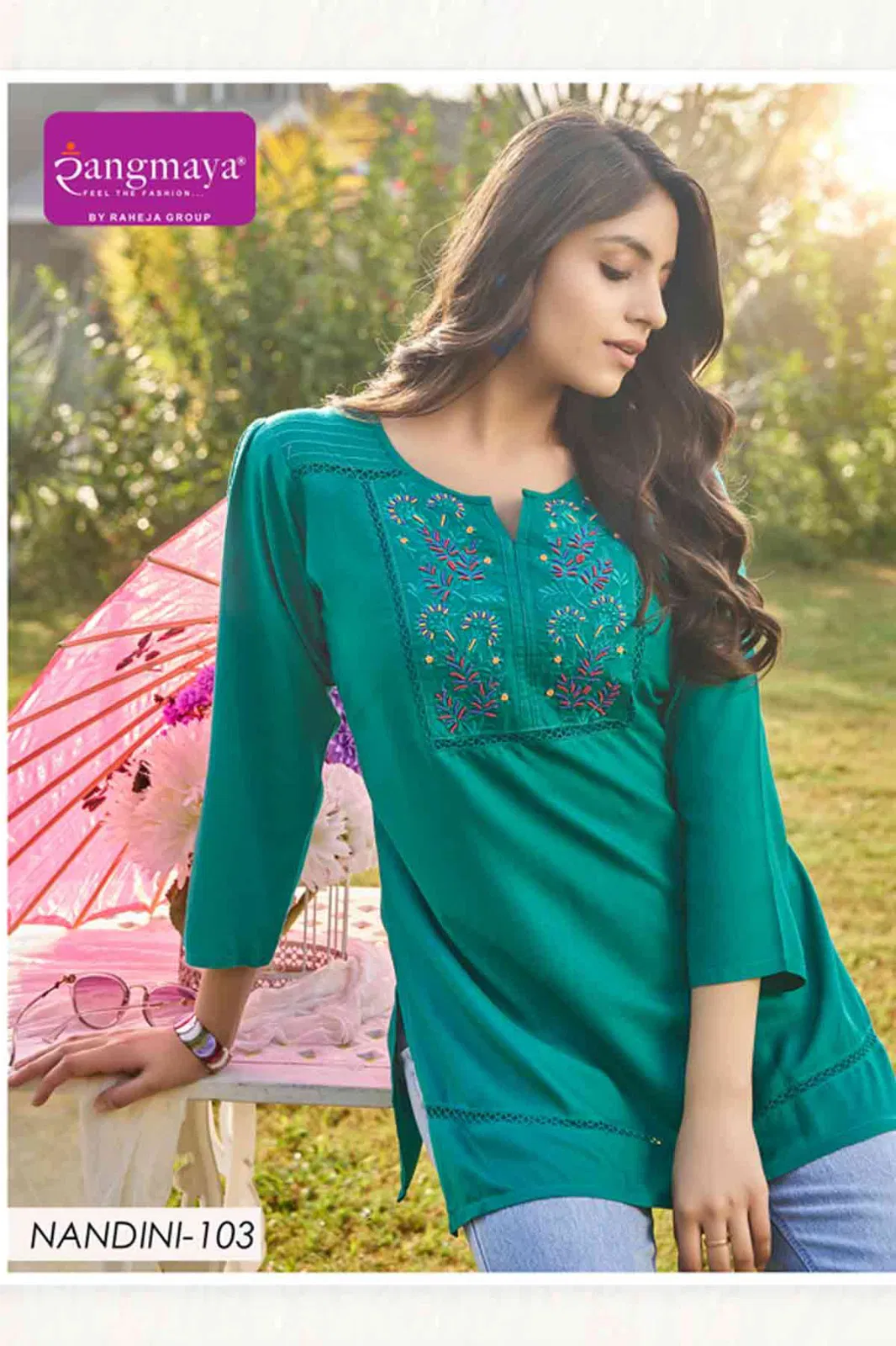 Nandini By Rangmaya Rayon Wholesale Tunic Ladies Top Suppliers In Mumbai